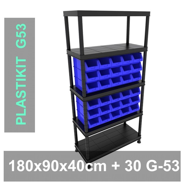 533 2b8 Estanteria PlastiKit G53 con 30 gavetas 533 2b8 Estanteria PlastiKit G53 con 30 gavetas