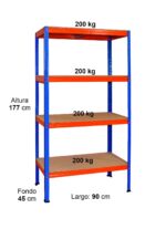 3590 9fc Estanteria Domestic Carga 177x90x45 cm