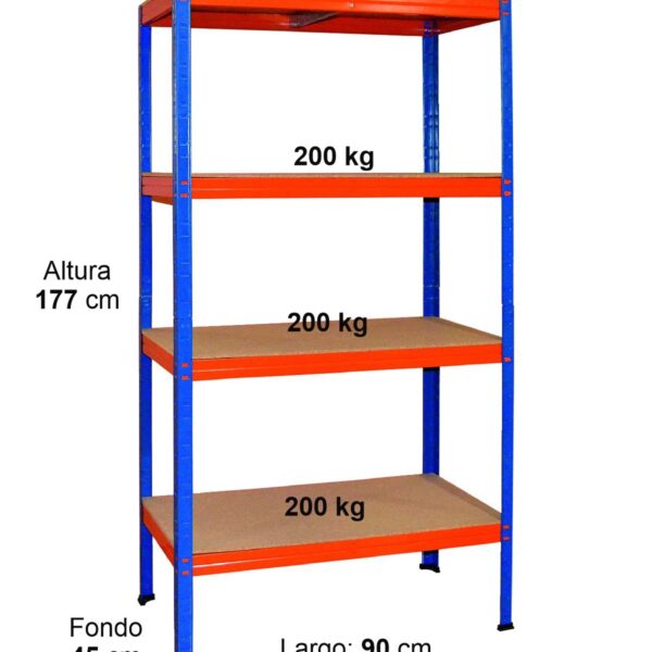 3590 9fc Estanteria Domestic Carga 177x90x45 cm