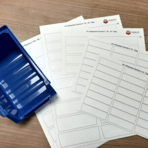 3272 92a 12 Etiquetas para gaveta no 58