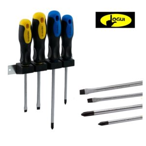 Juego de 4 destornilladores + colgador LOGUI